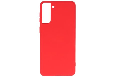 BAOHU Hoesje Geschikt voor de Samsung Galaxy S21 Plus - Fashion Color Backcover Telefoonhoesje - Rood