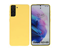 BAOHU Hoesje Geschikt voor de Samsung Galaxy S21 Plus - Fashion Color Backcover Telefoonhoesje - Geel