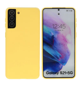 BAOHU Samsung Galaxy S21 Plus Hoesje Fashion Backcover Telefoonhoesje Geel