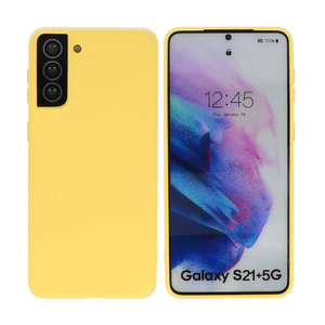 BAOHU Hoesje Geschikt voor de Samsung Galaxy S21 Plus - Fashion Color Backcover Telefoonhoesje - Geel