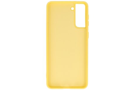 BAOHU Hoesje Geschikt voor de Samsung Galaxy S21 Plus - Fashion Color Backcover Telefoonhoesje - Geel