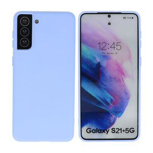 Hoesje Geschikt voor de Samsung Galaxy S21 Plus - Fashion Color Backcover Telefoonhoesje - Paars