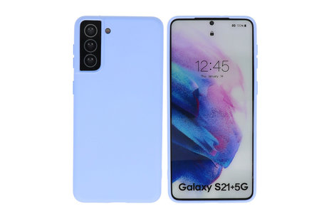 BAOHU Hoesje Geschikt voor de Samsung Galaxy S21 Plus - Fashion Color Backcover Telefoonhoesje - Paars