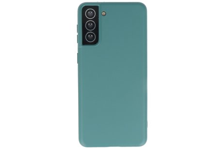 Samsung Galaxy S21 Plus Hoesje Fashion Backcover Telefoonhoesje Donker Groen