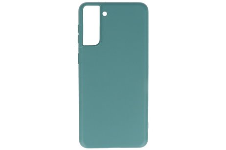 Samsung Galaxy S21 Plus Hoesje Fashion Backcover Telefoonhoesje Donker Groen