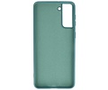 BAOHU Hoesje Geschikt voor de Samsung Galaxy S21 Plus - Fashion Color Backcover Telefoonhoesje - Donker Groen