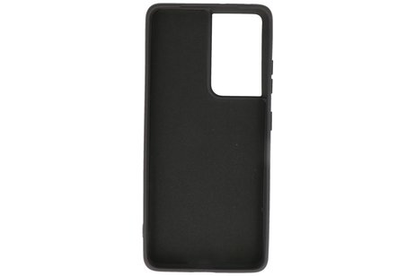 BAOHU Hoesje Geschikt voor de Samsung Galaxy S21 Ultra - Fashion Color Backcover Telefoonhoesje - Zwart