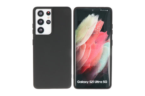 Samsung Galaxy S21 Ultra Hoesje Fashion Backcover Telefoonhoesje Zwart