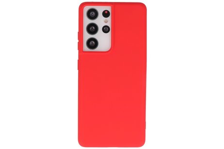 Samsung Galaxy S21 Ultra Hoesje Fashion Backcover Telefoonhoesje Rood