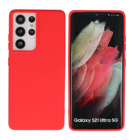 BAOHU Samsung Galaxy S21 Ultra Hoesje Fashion Backcover Telefoonhoesje Rood