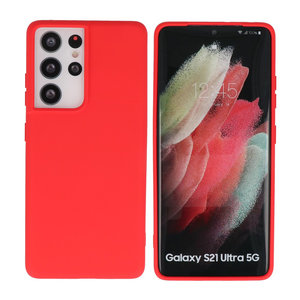 Samsung Galaxy S21 Ultra Hoesje Fashion Backcover Telefoonhoesje Rood