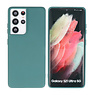 BAOHU Samsung Galaxy S21 Ultra Hoesje Fashion Backcover Telefoonhoesje Donker Groen