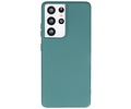 Samsung Galaxy S21 Ultra Hoesje Fashion Backcover Telefoonhoesje Donker Groen