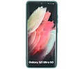BAOHU Hoesje Geschikt voor de Samsung Galaxy S21 Ultra - Fashion Color Backcover Telefoonhoesje - Donker Groen