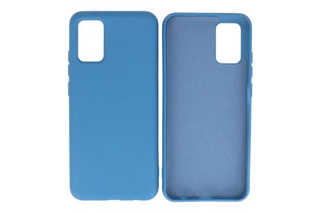 BAOHU Hoesje Geschikt voor de Samsung Galaxy A02s - Fashion Color Backcover Telefoonhoesje - Navy