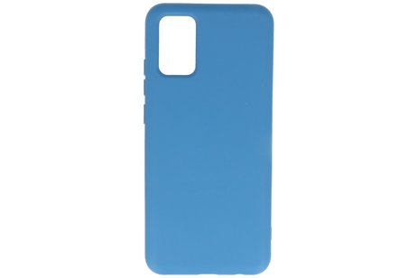 BAOHU Hoesje Geschikt voor de Samsung Galaxy A02s - Fashion Color Backcover Telefoonhoesje - Navy