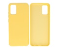 BAOHU Hoesje Geschikt voor de Samsung Galaxy A02s - Fashion Color Backcover Telefoonhoesje - Geel