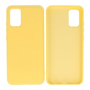 BAOHU Hoesje Geschikt voor de Samsung Galaxy A02s - Fashion Color Backcover Telefoonhoesje - Geel