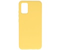 BAOHU Hoesje Geschikt voor de Samsung Galaxy A02s - Fashion Color Backcover Telefoonhoesje - Geel