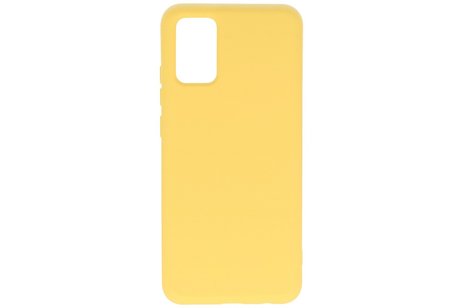 BAOHU Hoesje Geschikt voor de Samsung Galaxy A02s - Fashion Color Backcover Telefoonhoesje - Geel