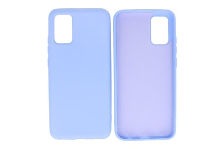 BAOHU Hoesje Geschikt voor de Samsung Galaxy A02s - Fashion Color Backcover Telefoonhoesje - Paars