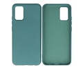 BAOHU Hoesje Geschikt voor de Samsung Galaxy A02s - Fashion Color Backcover Telefoonhoesje - Donker Groen