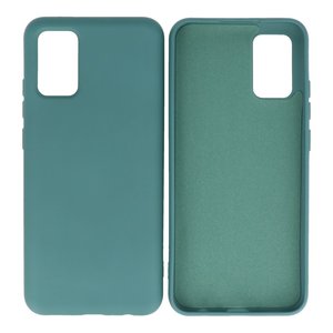 BAOHU Hoesje Geschikt voor de Samsung Galaxy A02s - Fashion Color Backcover Telefoonhoesje - Donker Groen
