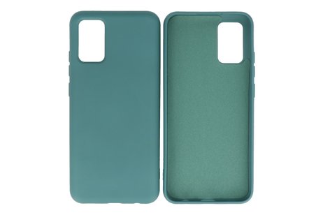 BAOHU Hoesje Geschikt voor de Samsung Galaxy A02s - Fashion Color Backcover Telefoonhoesje - Donker Groen