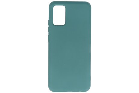 BAOHU Hoesje Geschikt voor de Samsung Galaxy A02s - Fashion Color Backcover Telefoonhoesje - Donker Groen