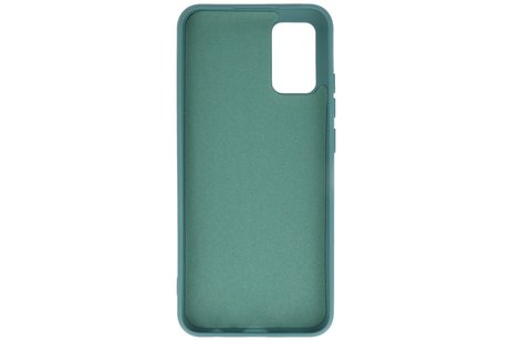 BAOHU Hoesje Geschikt voor de Samsung Galaxy A02s - Fashion Color Backcover Telefoonhoesje - Donker Groen