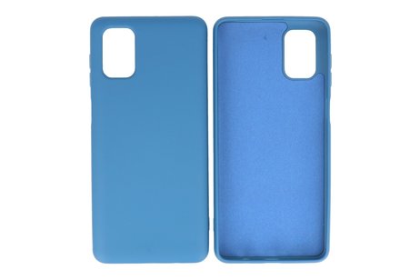 BAOHU Hoesje Geschikt voor de Samsung Galaxy M51  - Fashion Color Backcover Telefoonhoesje - Navy