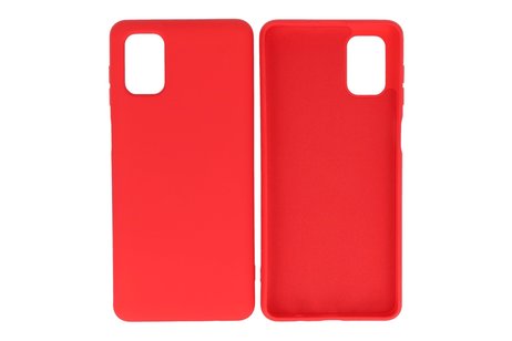BAOHU Hoesje Geschikt voor de Samsung Galaxy M51  - Fashion Color Backcover Telefoonhoesje - Rood