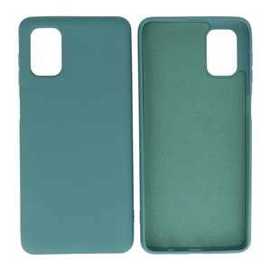 BAOHU Hoesje Geschikt voor de Samsung Galaxy M51  - Fashion Color Backcover Telefoonhoesje - Donker Groen