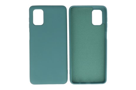 BAOHU Hoesje Geschikt voor de Samsung Galaxy M51  - Fashion Color Backcover Telefoonhoesje - Donker Groen