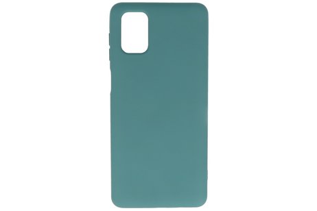 BAOHU Hoesje Geschikt voor de Samsung Galaxy M51  - Fashion Color Backcover Telefoonhoesje - Donker Groen