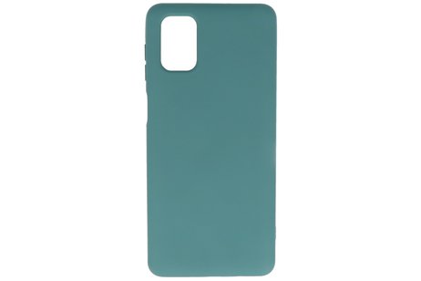 Hoesje Geschikt voor de Samsung Galaxy M51  - Fashion Color Backcover Telefoonhoesje - Donker Groen