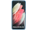 BAOHU Hoesje Geschikt voor de Samsung Galaxy S21 Ultra - Fashion Color Backcover Telefoonhoesje - Navy