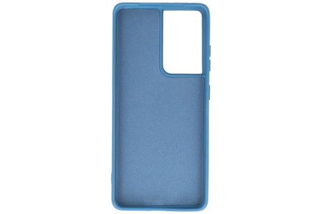 BAOHU Hoesje Geschikt voor de Samsung Galaxy S21 Ultra - Fashion Color Backcover Telefoonhoesje - Navy