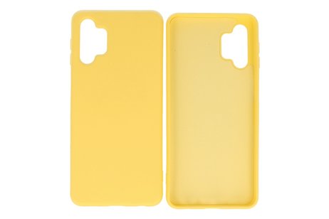 BAOHU Hoesje Geschikt voor de Samsung Galaxy A32 5G - Fashion Color Backcover Telefoonhoesje - Geel