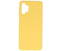 BAOHU Hoesje Geschikt voor de Samsung Galaxy A32 5G - Fashion Color Backcover Telefoonhoesje - Geel