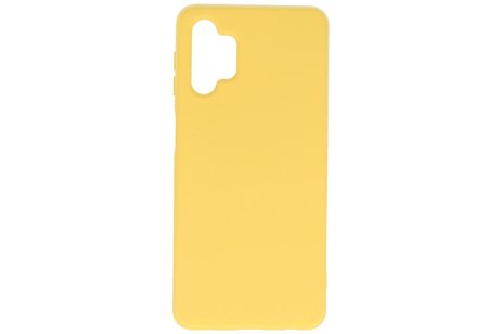 BAOHU Hoesje Geschikt voor de Samsung Galaxy A32 5G - Fashion Color Backcover Telefoonhoesje - Geel