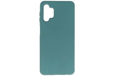 BAOHU Hoesje Geschikt voor de Samsung Galaxy A32 5G - Fashion Color Backcover Telefoonhoesje - Donker Groen