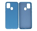 BAOHU Hoesje Geschikt voor de Samsung Galaxy M21 & Galaxy M21s  - Fashion Color Backcover Telefoonhoesje - Navy