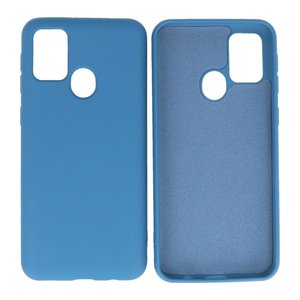 BAOHU Hoesje Geschikt voor de Samsung Galaxy M21 & Galaxy M21s  - Fashion Color Backcover Telefoonhoesje - Navy