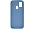 BAOHU Hoesje Geschikt voor de Samsung Galaxy M21 & Galaxy M21s  - Fashion Color Backcover Telefoonhoesje - Navy