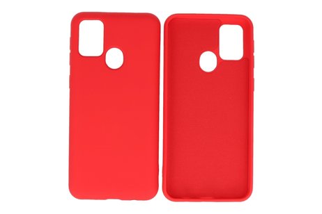 BAOHU Hoesje Geschikt voor de Samsung Galaxy M21 & Galaxy M21s  - Fashion Color Backcover Telefoonhoesje - Rood