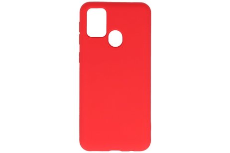 BAOHU Hoesje Geschikt voor de Samsung Galaxy M21 & Galaxy M21s  - Fashion Color Backcover Telefoonhoesje - Rood