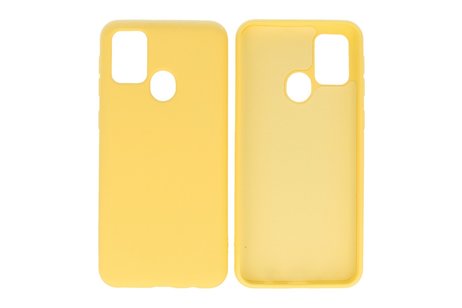 BAOHU Hoesje Geschikt voor de Samsung Galaxy M21 & Galaxy M21s  - Fashion Color Backcover Telefoonhoesje - Geel