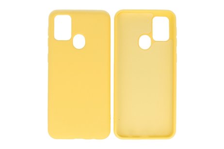 Hoesje Geschikt voor de Samsung Galaxy M21 & Galaxy M21s  - Fashion Color Backcover Telefoonhoesje - Geel