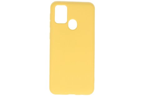Hoesje Geschikt voor de Samsung Galaxy M21 & Galaxy M21s  - Fashion Color Backcover Telefoonhoesje - Geel